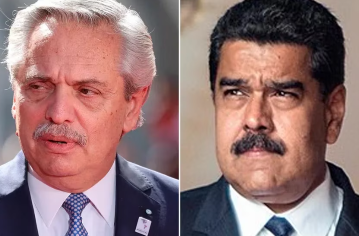 Alberto Fernández y Nicolás Maduro