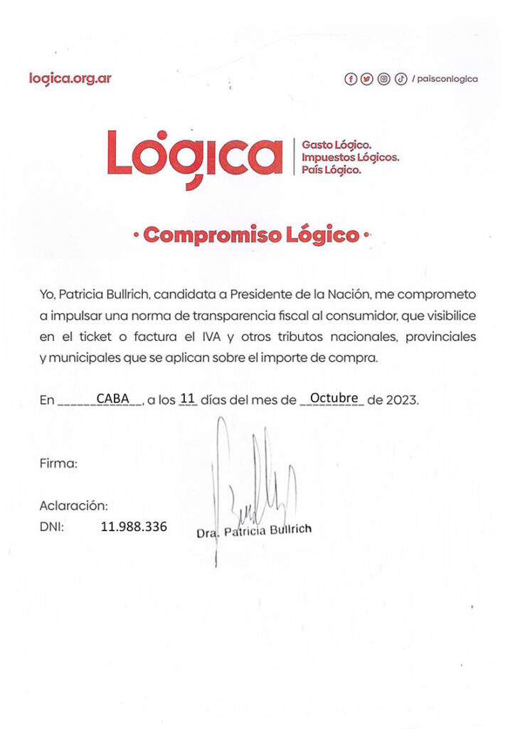 Firma Patricia Bullrich