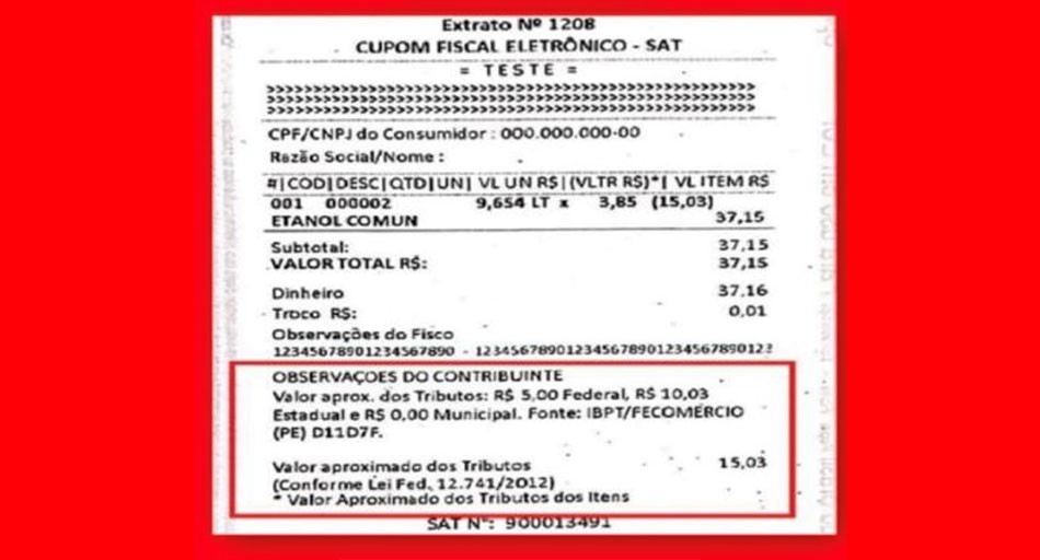 Ticket de Brasil